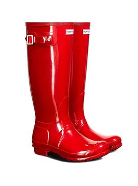 Botas Hunter Original Tall Gloss Vermelho 