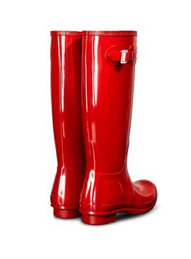 Botas Hunter Original Tall Gloss Vermelho 