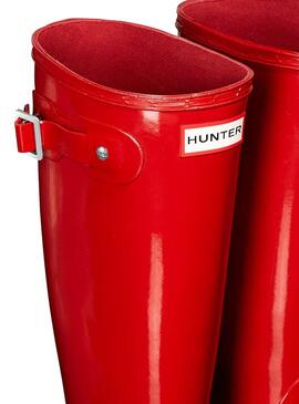 Botas Hunter Original Tall Gloss Vermelho 