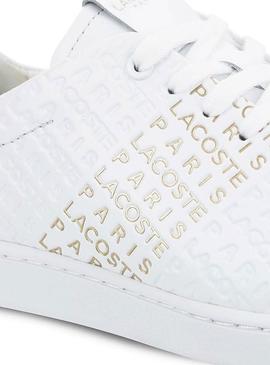 Sapato Lacoste Carnaby Evo 119 para mulher branca