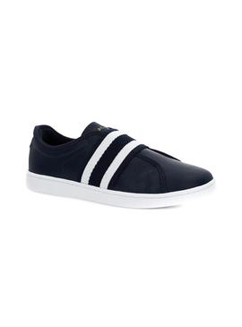 Sapato Lacoste Carnaby Evo Slip Azul Marinho Mulhe