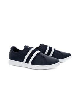 Sapato Lacoste Carnaby Evo Slip Azul Marinho Mulhe