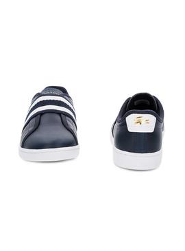 Sapato Lacoste Carnaby Evo Slip Azul Marinho Mulhe