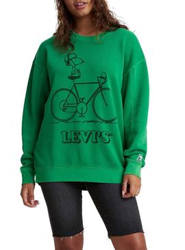 Sweat Levis Snoopy Unbasic Verde para  Mulher