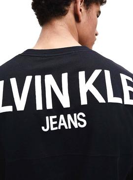Sweat Calvin Klein Jeans Voltar Logo Preto Homem