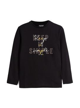 T-Shirt Mayoral Keep It Simple Preto para Menino