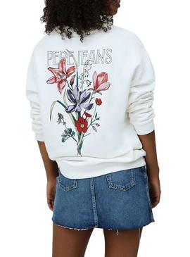 Sweat Pepe Jeans Becky Branco para Mulher