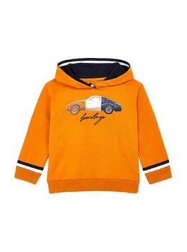 Sweat Mayoral Capuz Carro Laranja para Menino