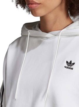 Sweat Adidas Cropped Branco Mulher