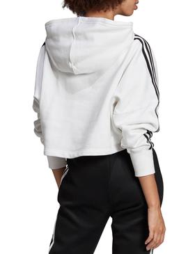 Sweat Adidas Cropped Branco Mulher