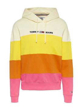 Sweat Tommy Jeans Stripes Multicolor para Mulher