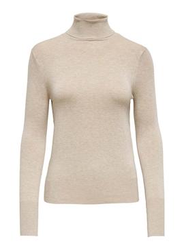 Camisola Only Venice Rollneck Beige para Mulher