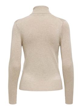 Camisola Only Venice Rollneck Beige para Mulher