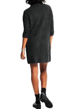 Vestido Only Jana De Punto Cinza para Mulher