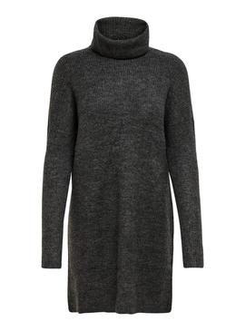 Vestido Only Jana De Punto Cinza para Mulher