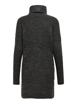 Vestido Only Jana De Punto Cinza para Mulher