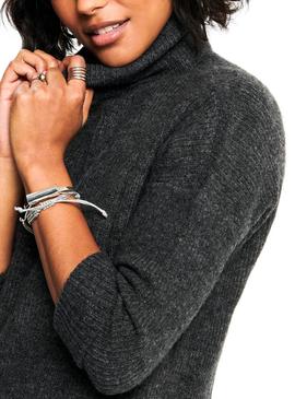 Vestido Only Jana De Punto Cinza para Mulher