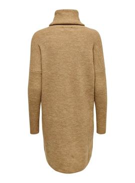 Vestido Only Jana De Punto Camel para Mulher