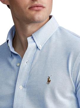 Camisa Polo Ralph Lauren Oxford Azul para Homem