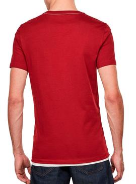 T-Shirt G Star Raw Graphic Slim Vermelho para Homem