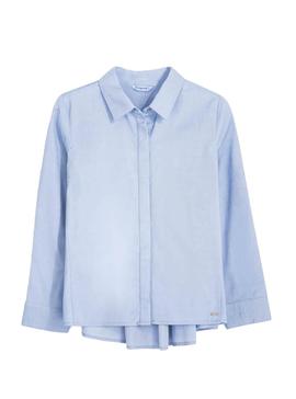 Blusa Mayoral Oxford Azul para Menina