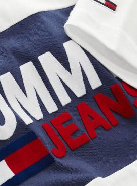 T-Shirt Tommy Jeans Pieced Branco para Homem