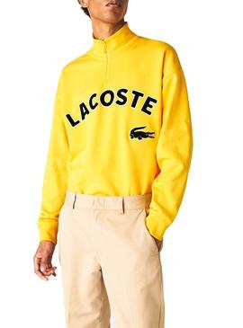 Sweat Lacoste Mock Amarelo para Homem