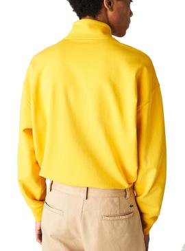 Sweat Lacoste Mock Amarelo para Homem