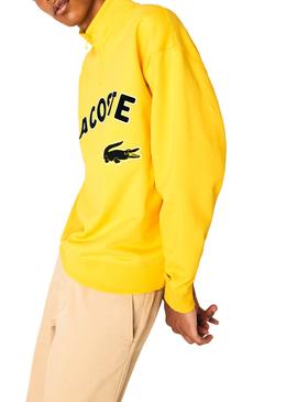 Sweat Lacoste Mock Amarelo para Homem