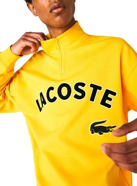 Sweat Lacoste Mock Amarelo para Homem