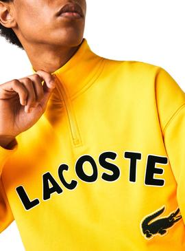 Sweat Lacoste Mock Amarelo para Homem