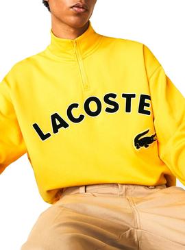 Sweat Lacoste Mock Amarelo para Homem
