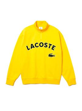 Sweat Lacoste Mock Amarelo para Homem