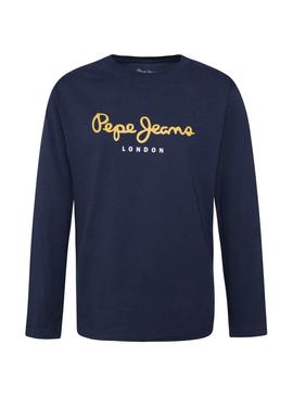T-Shirt Pepe Jeans New Herman Azul para Menino
