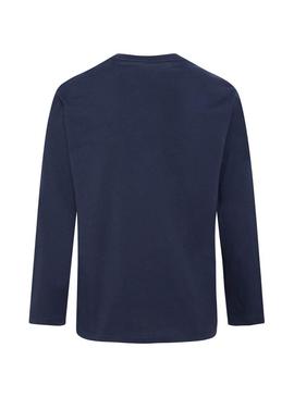 T-Shirt Pepe Jeans New Herman Azul para Menino