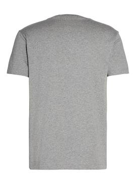 T-Shirt Calvin Klein Colorblock Stripe Cinza