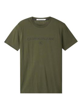 T-Shirt Calvin Klein Jeans Archive Verde Homem