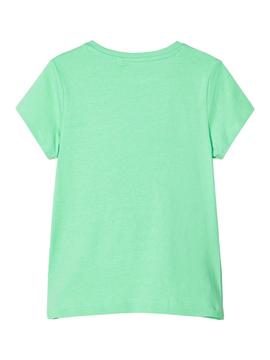 T-Shirt Name It Hallu Verde para Menina