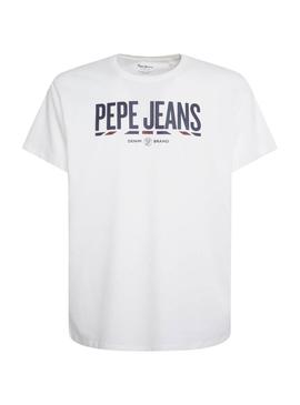 T-Shirt Pepe Jeans Brenton Branco para Homem