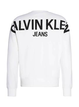Sweat Calvin Klein Jeans Crew Branco Homem