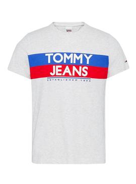 T-Shirt Tommy Jeans Contrast Branco para Homem