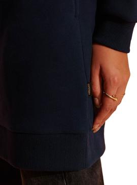 Vestido Superdry Established Azul Azul Marinho Mulher