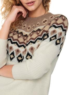 Camisola Only Lamber Beige para Mulher