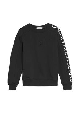 Sweat Calvin Klein Foil Logo Preto para Menina