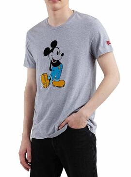 T-Shirt Levis Graphic Setin Mickey Homem Cinzento