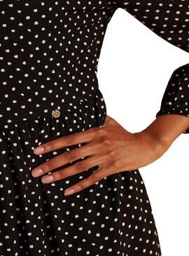 Vestido Superdry Skylar Preto Bolinhas Mulher