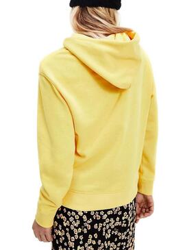 Sweat Tommy Jeans Linear Amarelo para Mulher