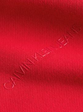 Sweat Calvin Klein Logo Trim Vermelho para Mulher