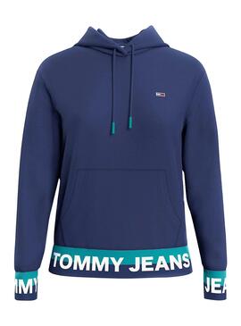 Sweat Tommy Jeans Branded Hem Azul Marinho para Mulher