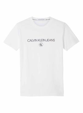 T-Shirt Calvin Klein Archive Branco para Mulher